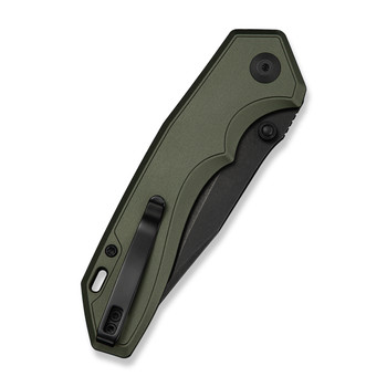 (Pre-Order ships 7-27) CIVIVI Elite Brova Folding Knife Forest Green Aluminum Handle S35VN Clip Point Plain Edge Black Stonewash Finish CE25093-3