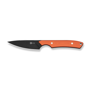 (Pre-Order ships 7-27) CIVIVI High Grass Field Fixed Blade Knife Orange G10 Handle 14C28N Plain Edge Black Stonewash Finish C25084-1