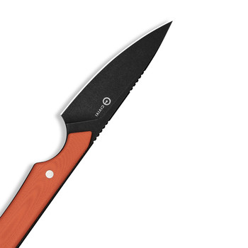 (Pre-Order ships 7-27) CIVIVI High Grass Field Fixed Blade Knife Orange G10 Handle 14C28N Plain Edge Black Stonewash Finish C25084-1