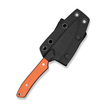 (Pre-Order ships 7-27) CIVIVI High Grass Field Fixed Blade Knife Orange G10 Handle 14C28N Plain Edge Black Stonewash Finish C25084-1