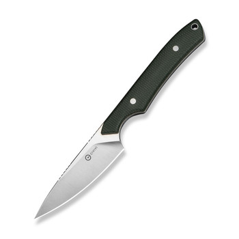 (Pre-Order ships 7-27) CIVIVI High Grass Field Fixed Blade Knife Green Canvas Micarta Handle 14C28N Plain Edge Satin Finish C25084-2