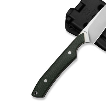 (Pre-Order ships 7-27) CIVIVI High Grass Field Fixed Blade Knife Green Canvas Micarta Handle 14C28N Plain Edge Satin Finish C25084-2