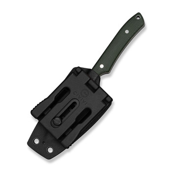 (Pre-Order ships 7-27) CIVIVI High Grass Field Fixed Blade Knife Green Canvas Micarta Handle 14C28N Plain Edge Satin Finish C25084-2