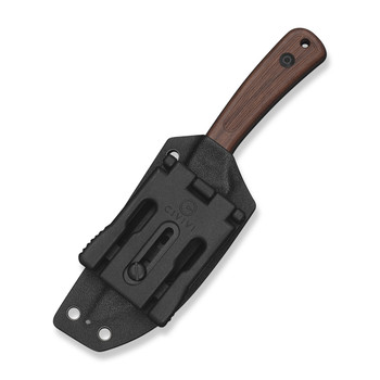 (Pre-Order ships 7-27) CIVIVI Carveth Fixed Blade Knife Guibourtia Wood Handle AEB-L Black Stonewash Finish C25040-3