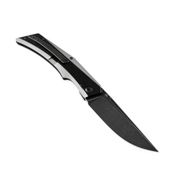 Kansept Naska Folding Knife Black Anodized/Plain Titanium Handle S35VN Plain Edge Stonewash Finish K1035A2