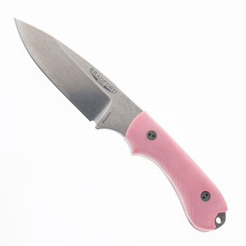 Bradford 3.2 Fixed Blade Microtextured Pink G10 Scale Sabre Grind Magnacut Stonewashed Blade 3.2S-116-MC