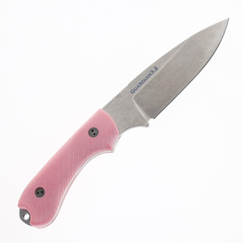 Bradford 3.2 Fixed Blade Microtextured Pink G10 Scale Sabre Grind Magnacut Stonewashed Blade 3.2S-116-MC