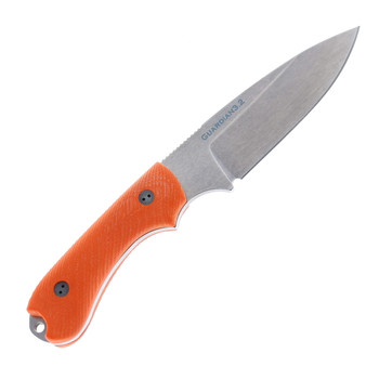 Bradford 3.2 Fixed Blade Microtextured Orange G10 Scale Sabre Grind Magnacut Stonewashed Blade 3.2S-105-MC