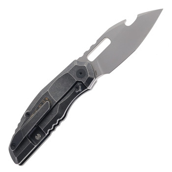 Molsect 808Attack Frame Lock Folding Knife Knife DLC Titanium,Dark Matter Gold Carbon Fiber Handle CPM-S90V Stonewashed Blade MUC808AF