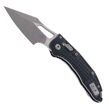 Microtech Knives Stitch RAM-LOK Folding Knife Apocalyptic M390MK Blade Black Frag Aluminum Handle 169MRL-10APFR