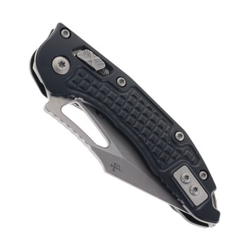 Microtech Knives Stitch RAM-LOK Folding Knife Apocalyptic M390MK Blade Black Frag Aluminum Handle 169MRL-10APFR