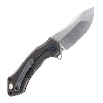 Meteor Lory Folding Knife Satin M390 Blade Bronze Stonewash Handle with Stone-Patterned Zirconium Alloy Inlay LX08A
