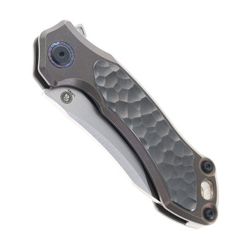 Meteor Lory Folding Knife Satin M390 Blade Bronze Stonewash Handle with Stone-Patterned Zirconium Alloy Inlay LX08A