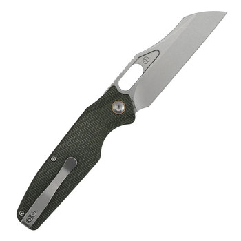 Tenable Tuckamore Folding Knife Green Micarta Handle 3.54" Stonewashed Nitro-V Blade B1052A1