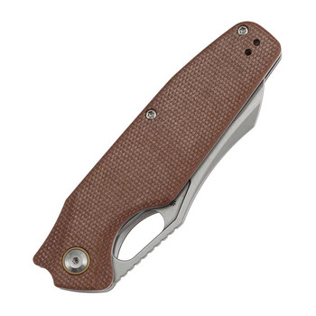 Tenable Tuckamore Folding Knife Brown Micarta Handle 3.54" Stonewashed Nitro-V Blade B1052A2