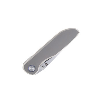 Vanguard Cheetah Integral Folding Knife Gray Titanium Handle Semi-Mirror Polished VG10 Steel
