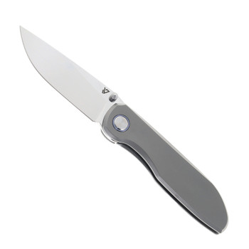Vanguard Cheetah Integral Folding Knife Gray Titanium Handle Semi-Mirror Polished VG10 Steel