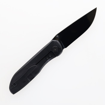 Vanguard Cheetah Integral Folding Knife Black Titanium Handle Semi-Mirror Polished DLC VG10 Steel