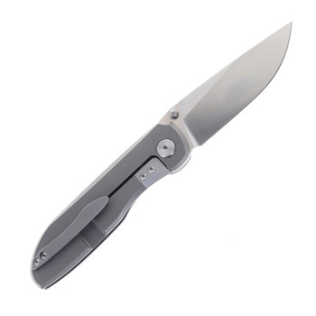 Vanguard Cheetah Integral Folding Knife Gray Titanium Handle Satin VG10 Steel