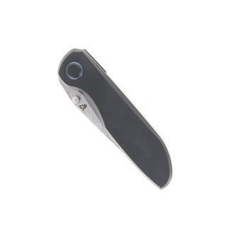 Vanguard Cheetah Integral Folding Knife Black Titanium Handle Damascus Blade