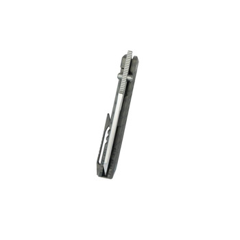 KB Knives Insomnia Folding Knife Flamed Titanium Handle 3.46" Silver Bead Blast M390 Tanto Blade KB441B