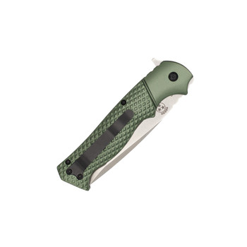 CobraTec Vandal Spring Assisted Folding Knife Sage Gray Aluminum Handle D2 Kukri Satin Blade CTVDLSGR