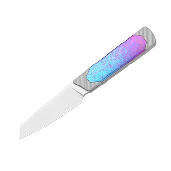 (Coming August 1st) Kizer Hallow KwikSwap Fixed Blade Knife Aluminum/Crystallized Titanium Handle S45VN Plain Edge Satin Finish 1123A4