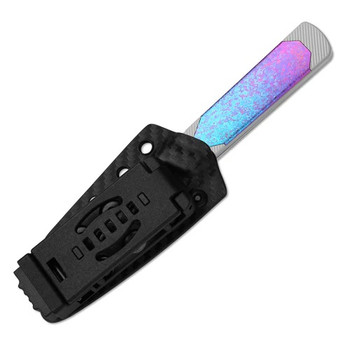 (Coming August 1st) Kizer Hallow KwikSwap Fixed Blade Knife Aluminum/Crystallized Titanium Handle S45VN Plain Edge Satin Finish 1123A4
