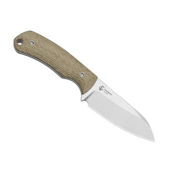 (Coming August 1st) Kizer Field Mouse Fixed Blade Knife Brown Norplex UltreX Micarta Handle 14C28N Plain Edge Satin Finish 1135A4