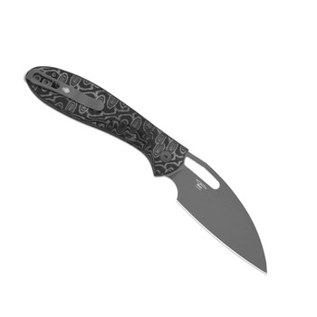 (Coming August 1st) Kizer Masu Folding Knife Gray/Black Vortex Pattern Micarta Handle 14C28N Plain Edge Gray PVD Finish V3697A2