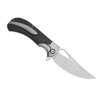 Kizer Cyclone Folding Knife Dark Gray Titanium/Carbon Fiber Handle S35VN Plain Edge Satin Finish KI3734A2