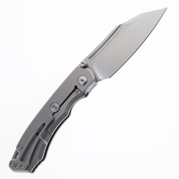 (Blemish on blade) Open Box/Returned Tuya Vortex Model 1 V2 Folding Knife Titanium Handle M390 Plain Edge