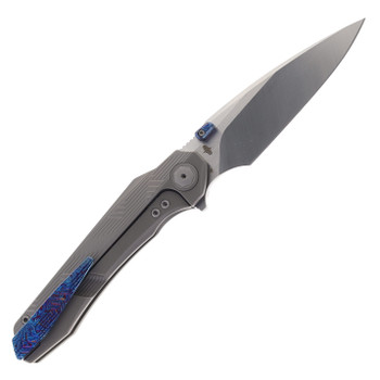 Bestech Wet Nellie Folding Knife Titanium Handle 3.53" M-Cut Stonewashed Blade BT2505E