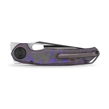 Vosteed Thunderbird V Folding Knife Purple Haze FatCarbon Handle M390 Ti PVD and Satin Finish A0319