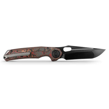 Vosteed Thunderbird V Folding Knife Mars Valley FatCarbon Handle M390 Plain Edge Obsidian DLC Finish A0320