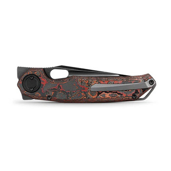 Vosteed Thunderbird V Folding Knife Mars Valley FatCarbon Handle M390 Plain Edge Obsidian DLC Finish A0320