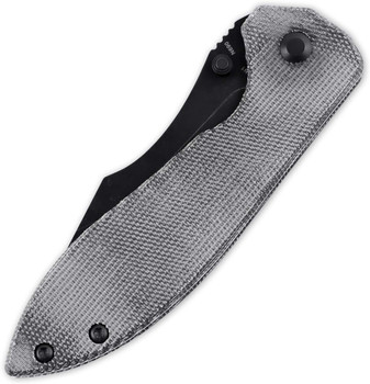 Discontinued Kizer Pelican Mini Folding Knife Black Micarta Handle N690 Plain Edge Black Blade V4548N1