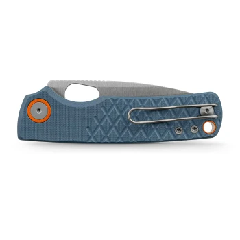 Vosteed Porcupine Folding Knife Blue G10 Handle 2.99" Satin 14C28N Drop Point Blade A2621
