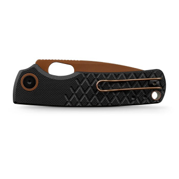 Vosteed Porcupine Folding Knife Black G10 Handle 2.99" Copper Dune 14C28N Drop Point Blade A2622