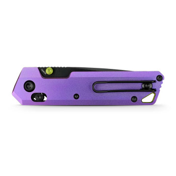 Vosteed Parallel Folding Knife Purple Titanium Handle 2.90" Black Stonewash 154CM Tanto Blade A3521