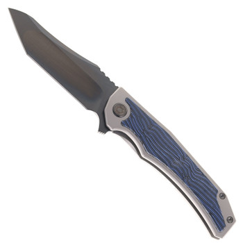 SixLeaf Folding Knife Black Titanium/G10 Handle 10Cr15MoV Plain