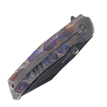 SixLeaf Folding Knife Skeleton Clown Titanium Handle M390 DLC Finish SL-106-Skeleton-Clown