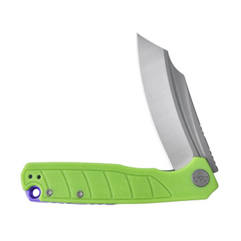 Wixco Splark Folding Knife Green Luminous G10 Handle 14C28N Plain Edge Gray Satin Finish WX20-D