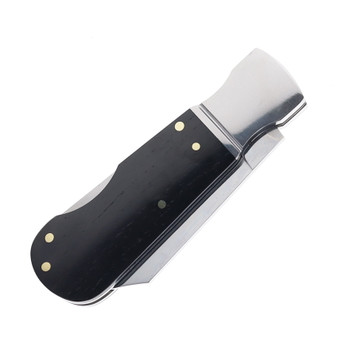 Finch Sugar House Pretty Boy Blackjack Folding Knife Sandalwood Handle 14C28N Clip Point Plain Edge Satin Finish