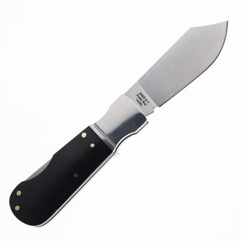 Finch Sugar House Pretty Boy Blackjack Folding Knife Sandalwood Handle 14C28N Clip Point Plain Edge Satin Finish