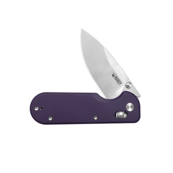 【】 Kubey Bedrock Folding Knife Purple G10 Handle D2 Drop Point Plain