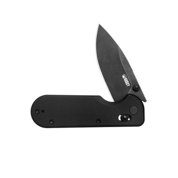 Kubey Bedrock Folding Knife Black G10 Handle D2 Drop Point  Plain Edge Blackwash Finish KU505D