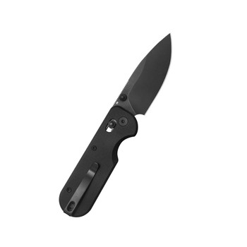Kubey Bedrock Folding Knife Black G10 Handle D2 Drop Point  Plain Edge Blackwash Finish KU505D