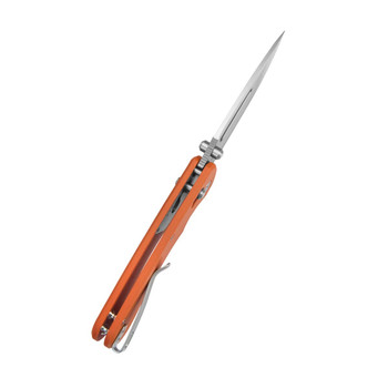 Kubey Stalker Folding Knife Orange G10 Handle D2 Drop Point Plain Edge Satin Finish KU504B