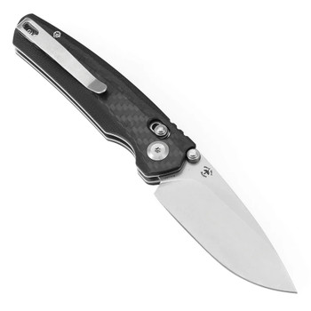 (Open Box) Returned Tenable Raven Folding Knife Stonewashed 14C28N Blade Carbon Fiber Handle T2109V1